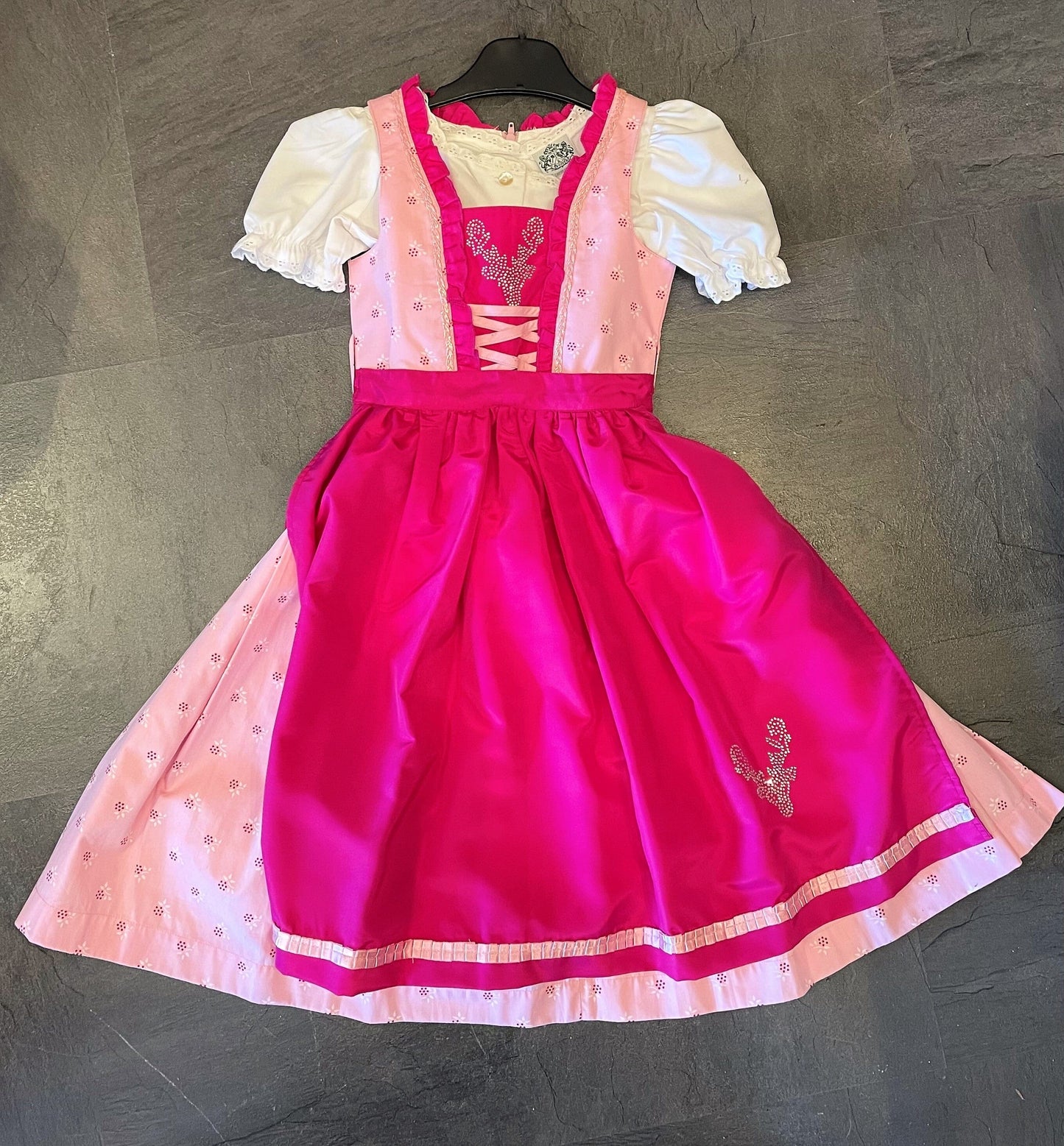 Kinderdirndl Madl, Hammerschmid, pink, rosa Kinderdirndl Hammerschmid