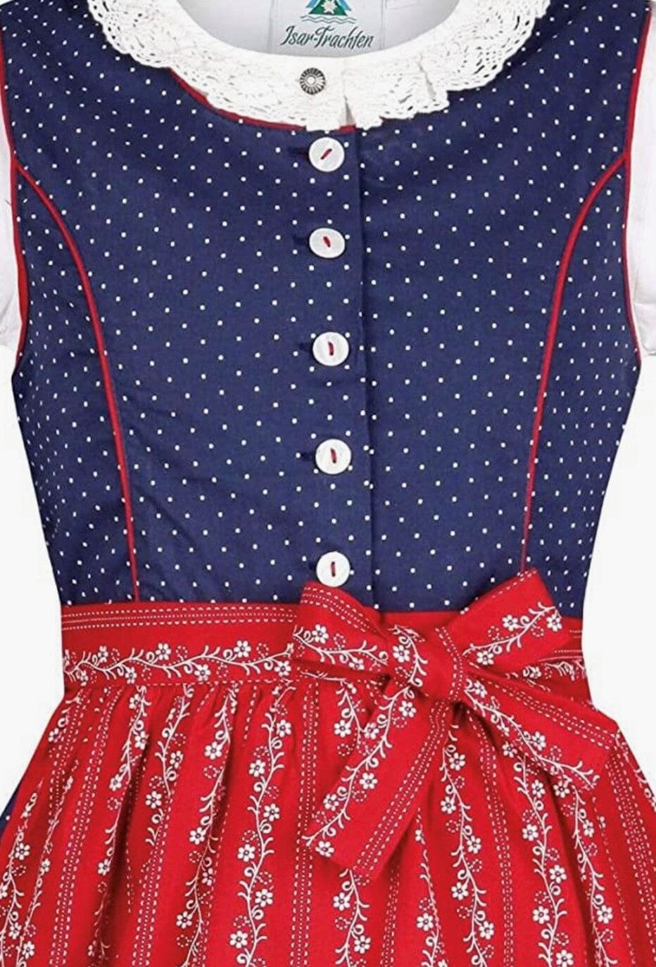 Kinderdirndl Madl, Isar Trachten blau, rot klassisch Kinderdirndl Isar Trachten