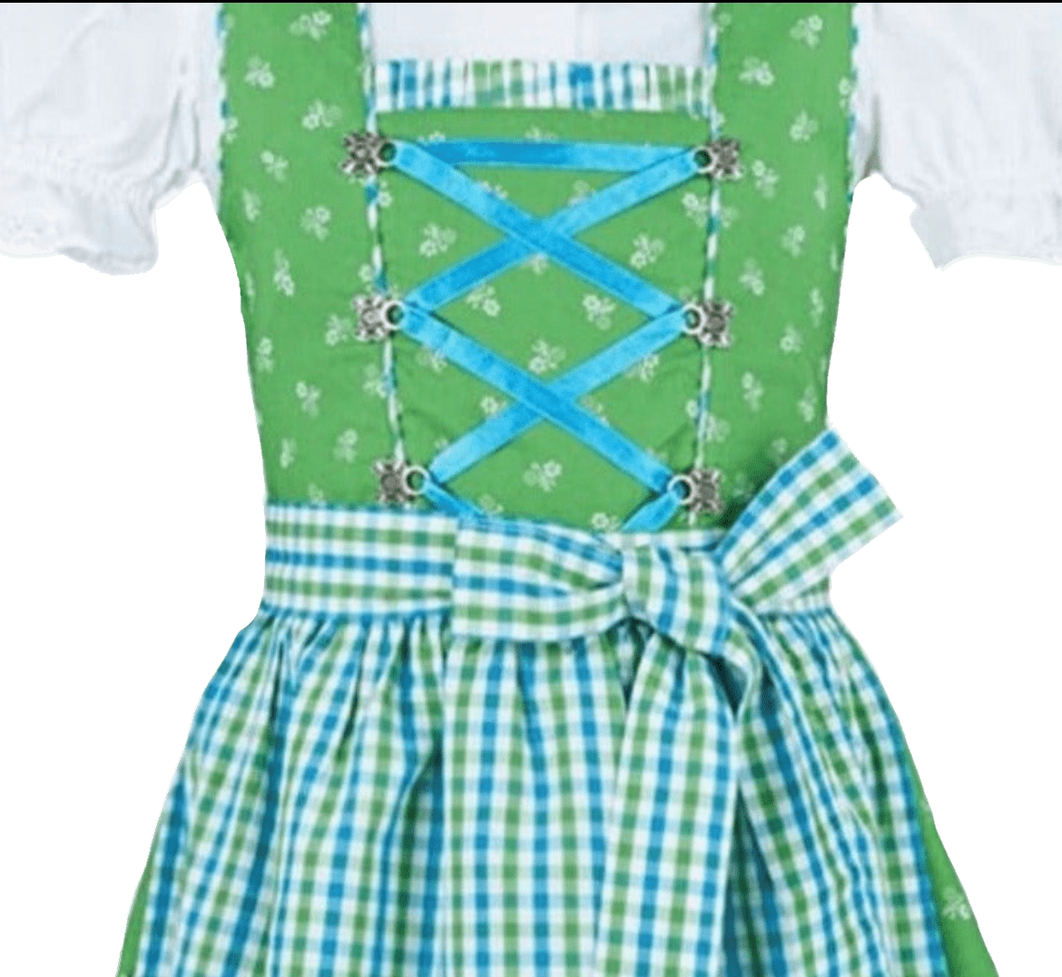 Kinderdirndl Madl, Isar Trachten grün kariert Kinderdirndl Isar Trachten