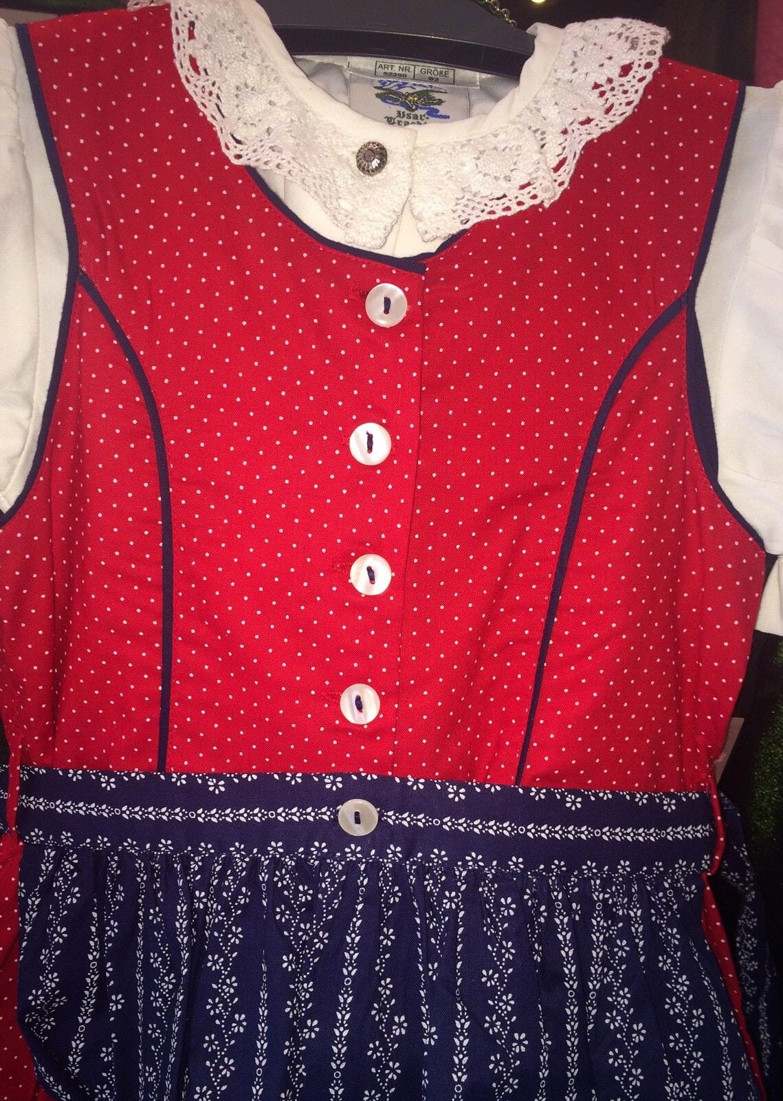 Kinderdirndl Madl, Isar Trachten rot, blau klassisch Kinderdirndl Isar Trachten