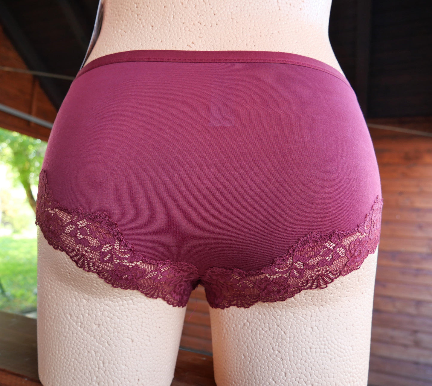 Panty, Hipster, Nina von C., burgund, dunkelrot, Spitze Slip Nina von C.
