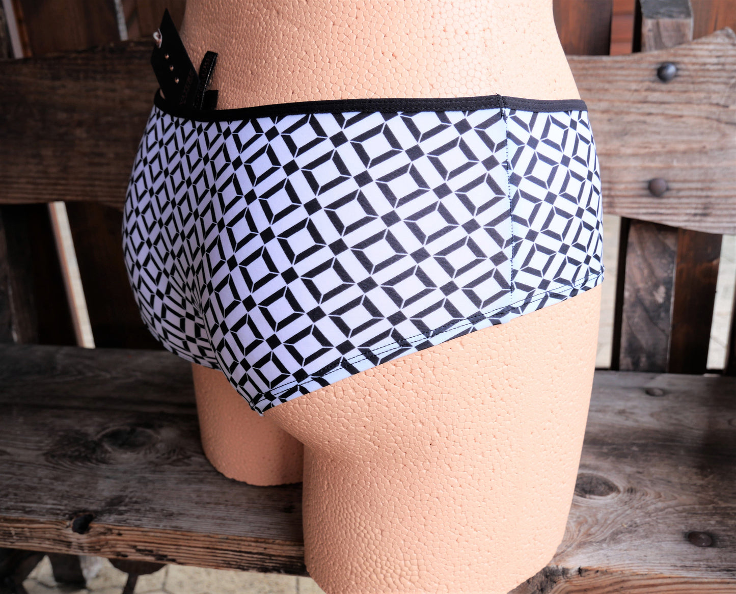 Panty Hipster, Slip, After Eden, schwarz/weiß, Grafikmuster Slip After Eden