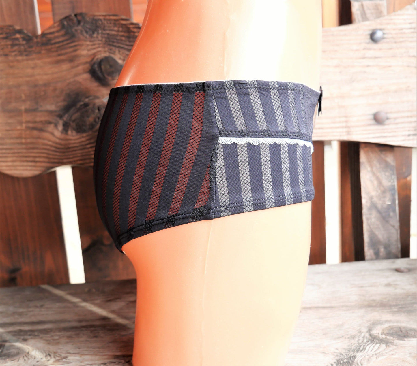 Panty, Slip, After Eden, schwarz, ivory, gestreift Slip After Eden