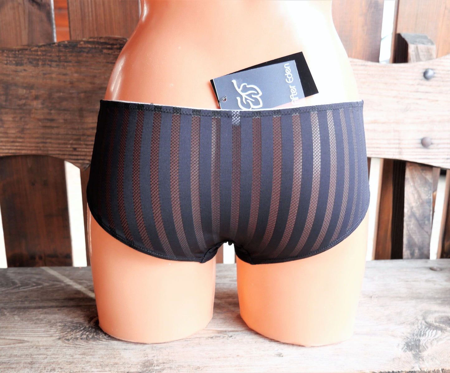 Panty, Slip, After Eden, schwarz, ivory, gestreift Slip After Eden