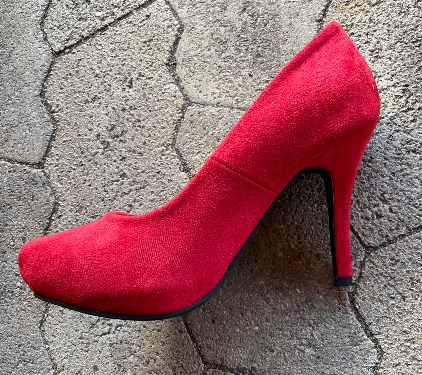 Pumps, Andrea Conti Schuhe, rot Velour Schuhe Andrea Conti