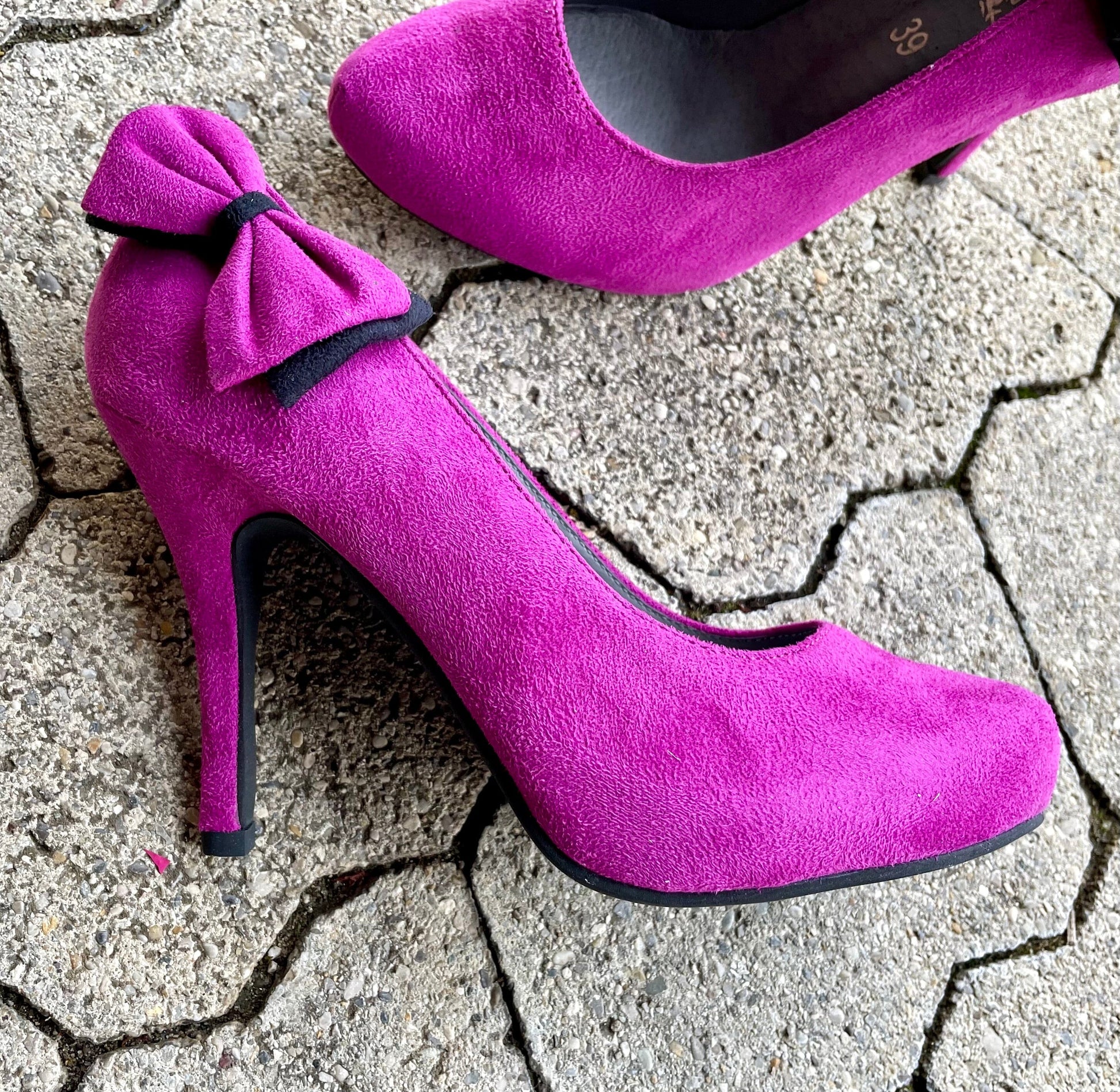 Pumps, Andrea Conti Schuhe, violett, Velour, Gr. 39 Schuhe Andrea Conti
