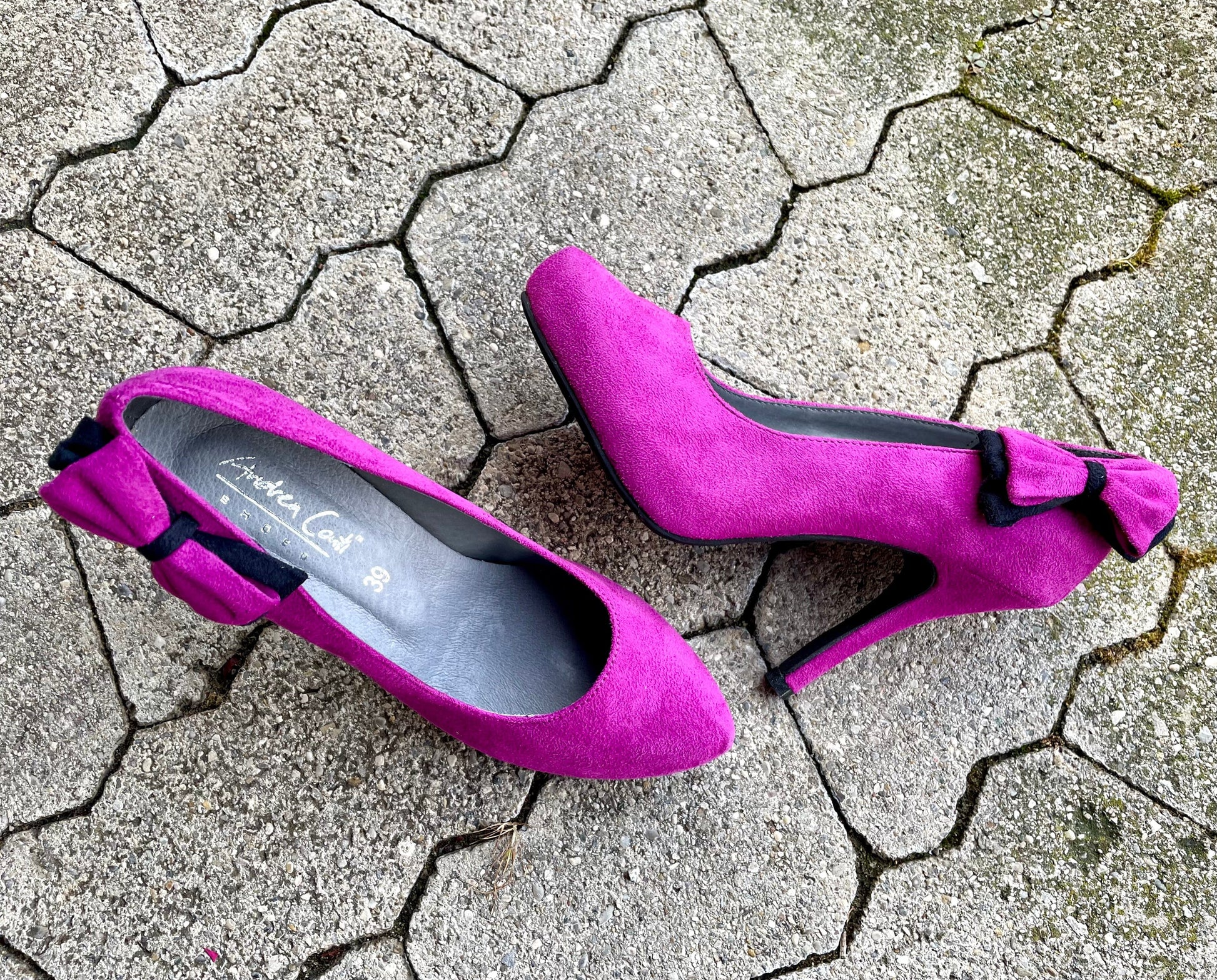 Pumps, Andrea Conti Schuhe, violett, Velour, Gr. 39 Schuhe Andrea Conti