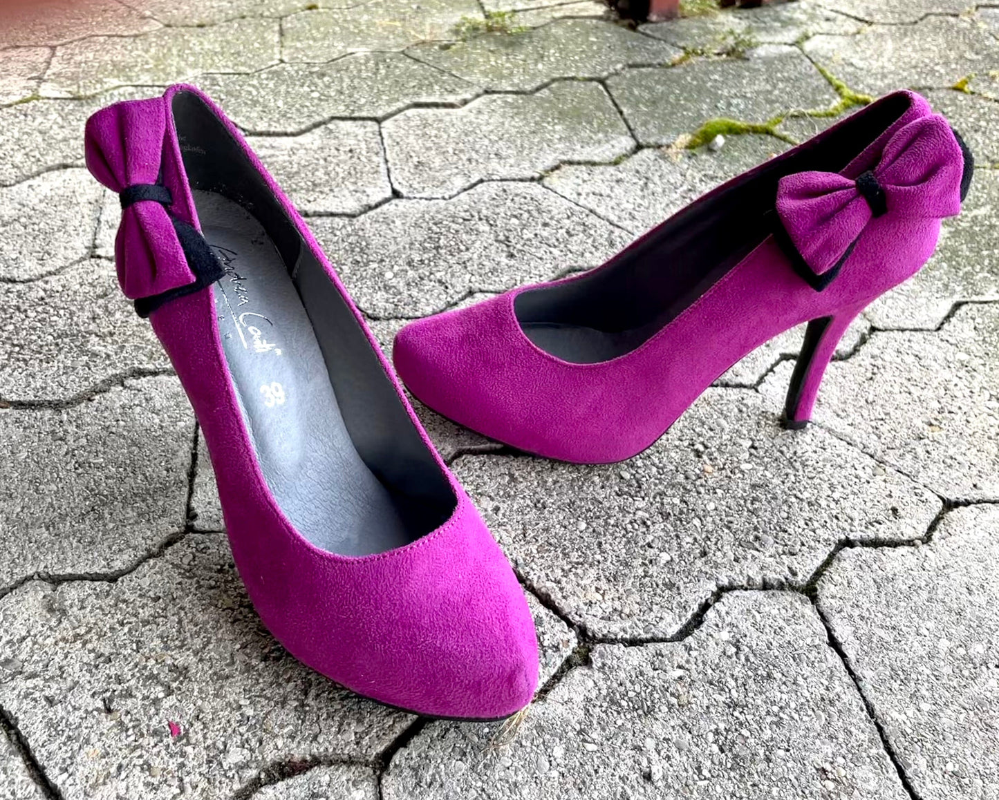 Pumps, Andrea Conti Schuhe, violett, Velour, Gr. 39 Schuhe Andrea Conti