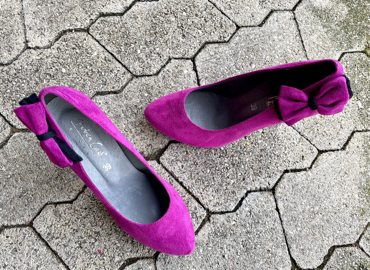 Pumps, Andrea Conti Schuhe, violett, Velour, Gr. 39 Schuhe Andrea Conti