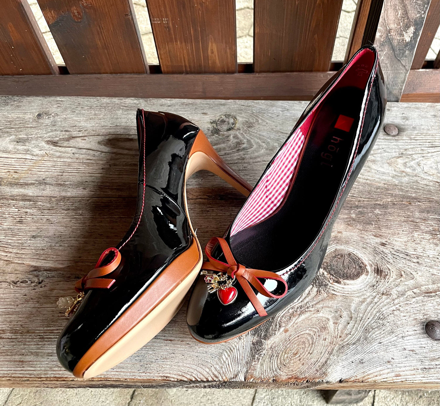 Pumps, Högl Schuhe, Lackleder schwarz, Gr. 40 Trachtenschuhe Schuhe Högl