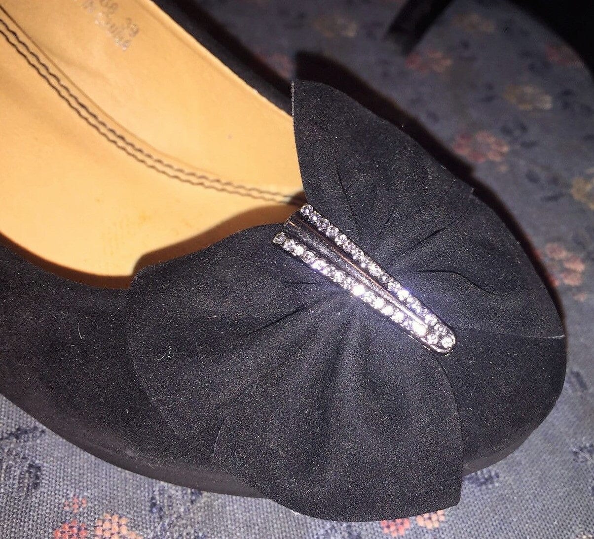Pumps, Joxy Schuhe, schwarz Velour, Trachtenschuhe, Spange Schuhe Joxy