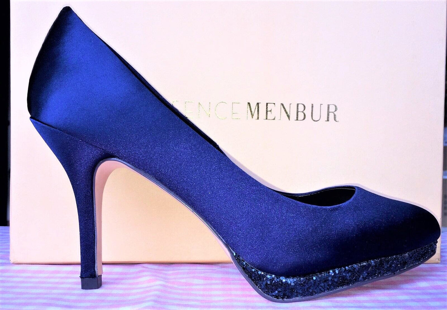 Pumps, The essence Menbur Schuhe, Satin blau, royalblau, Gr. 36 Schuhe Menbur
