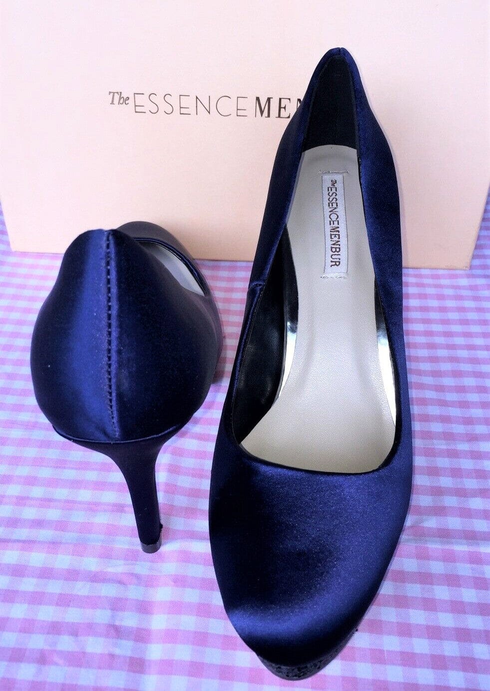 Pumps, The essence Menbur Schuhe, Satin blau, royalblau, Gr. 36 Schuhe Menbur