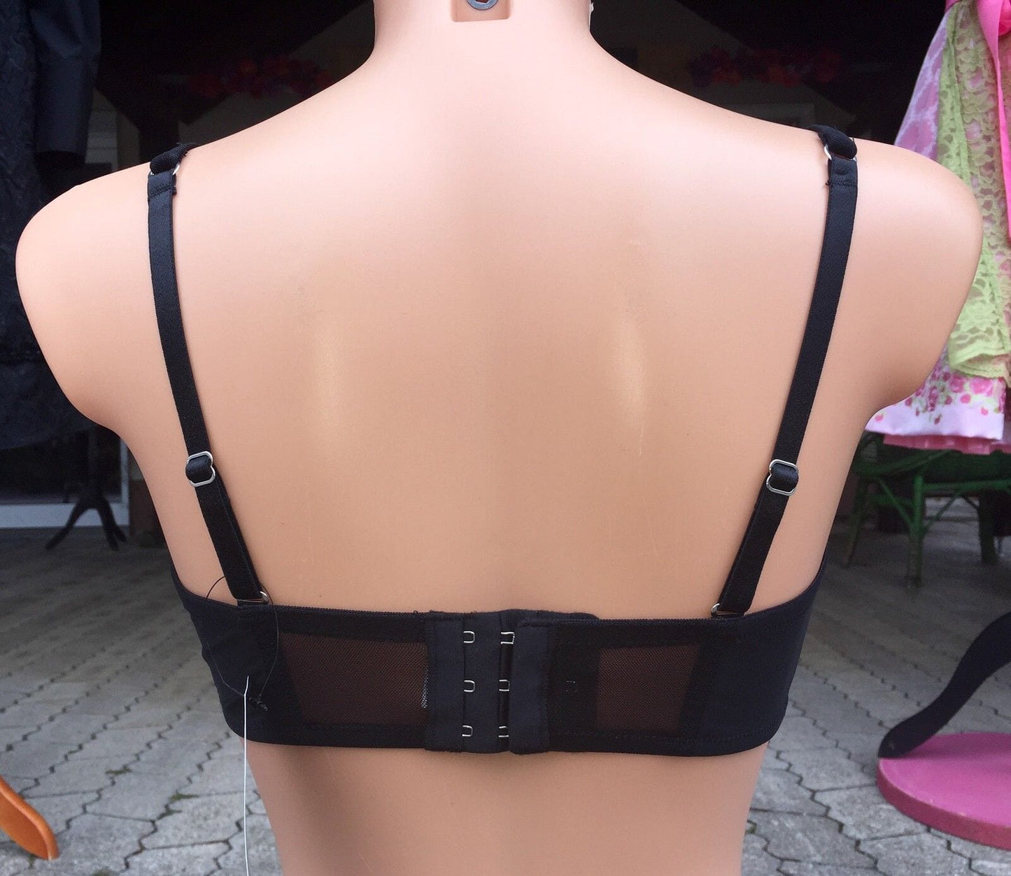 Schalen BH, After Eden, schwarz, beflockt, Balkonett BH After Eden