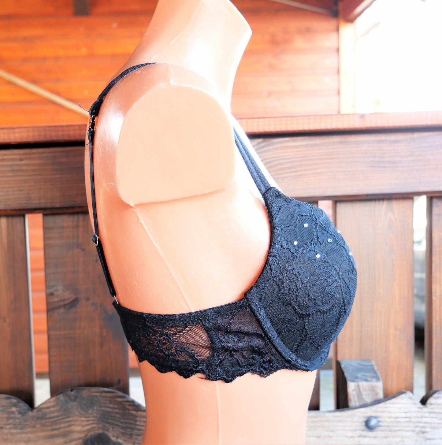 Schalen BH, After Eden, Spitze, schwarz, Push Up BH After Eden