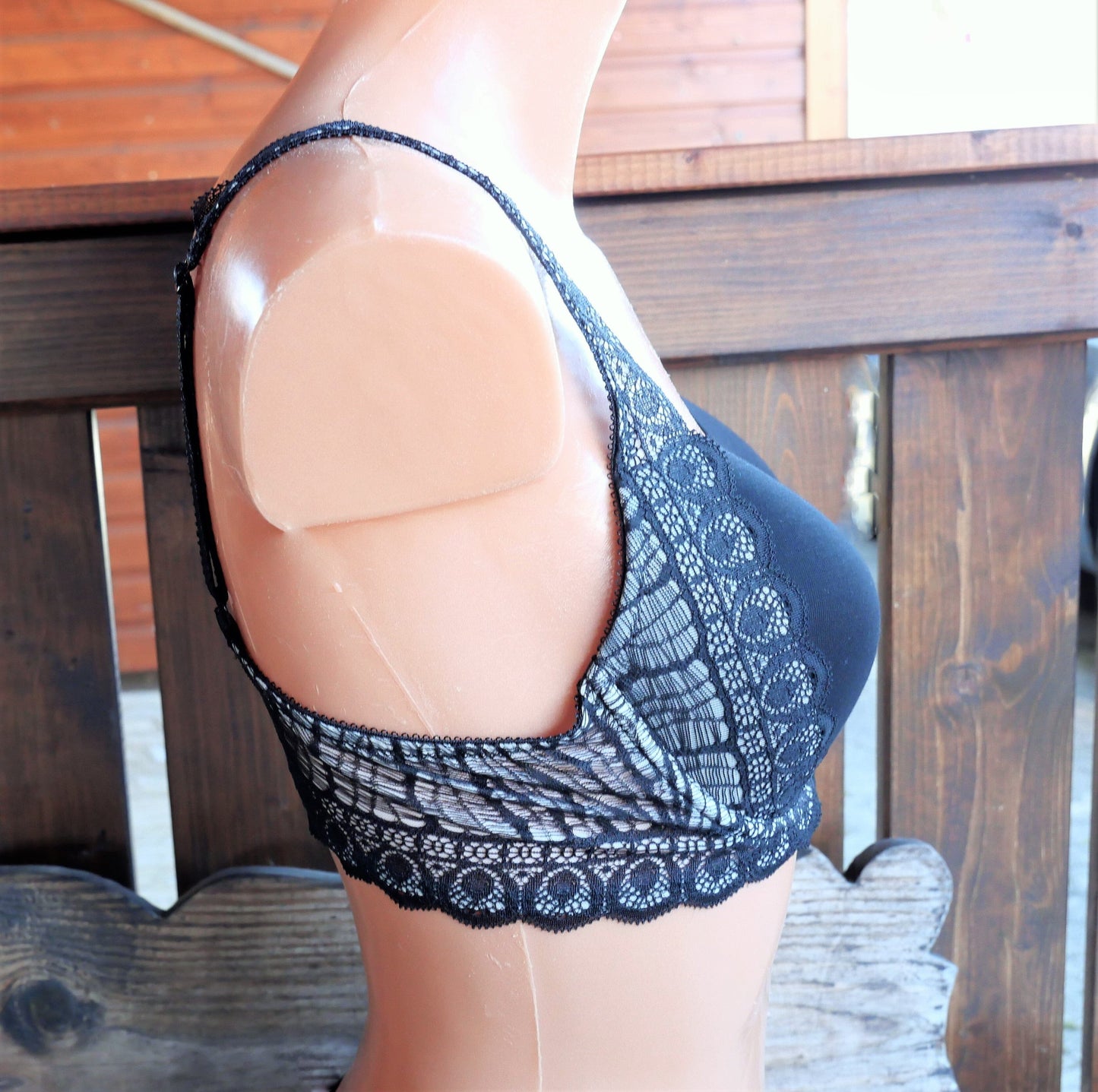 Schalen BH, Nina von C., schwarz, nude, Spitze BH Nina von C.