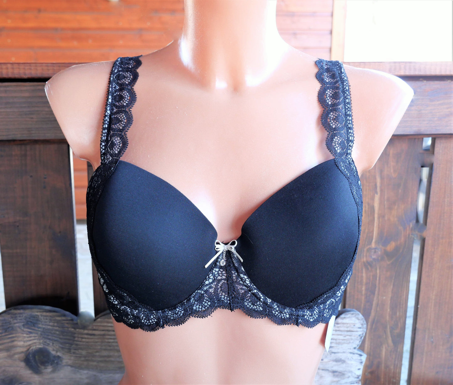 Schalen BH, Nina von C., schwarz, nude, Spitze BH Nina von C.