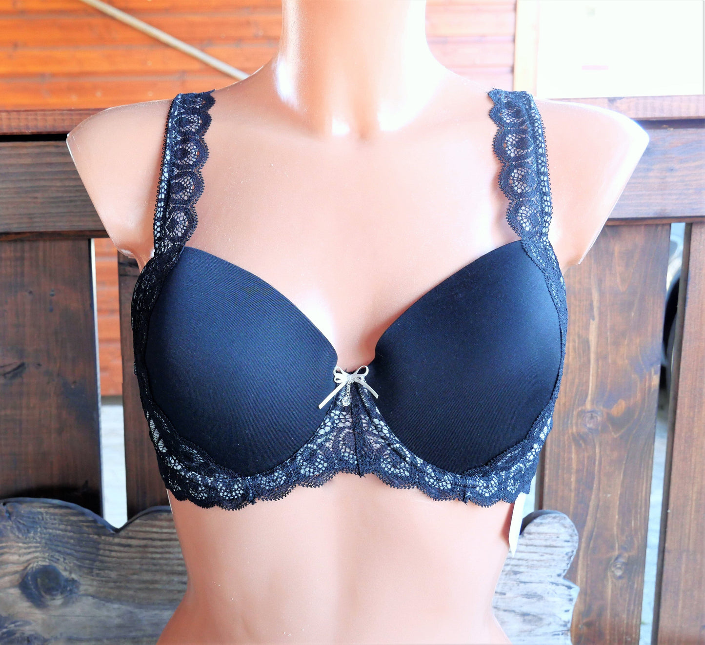 Schalen BH, Nina von C., schwarz, nude, Spitze BH Nina von C.
