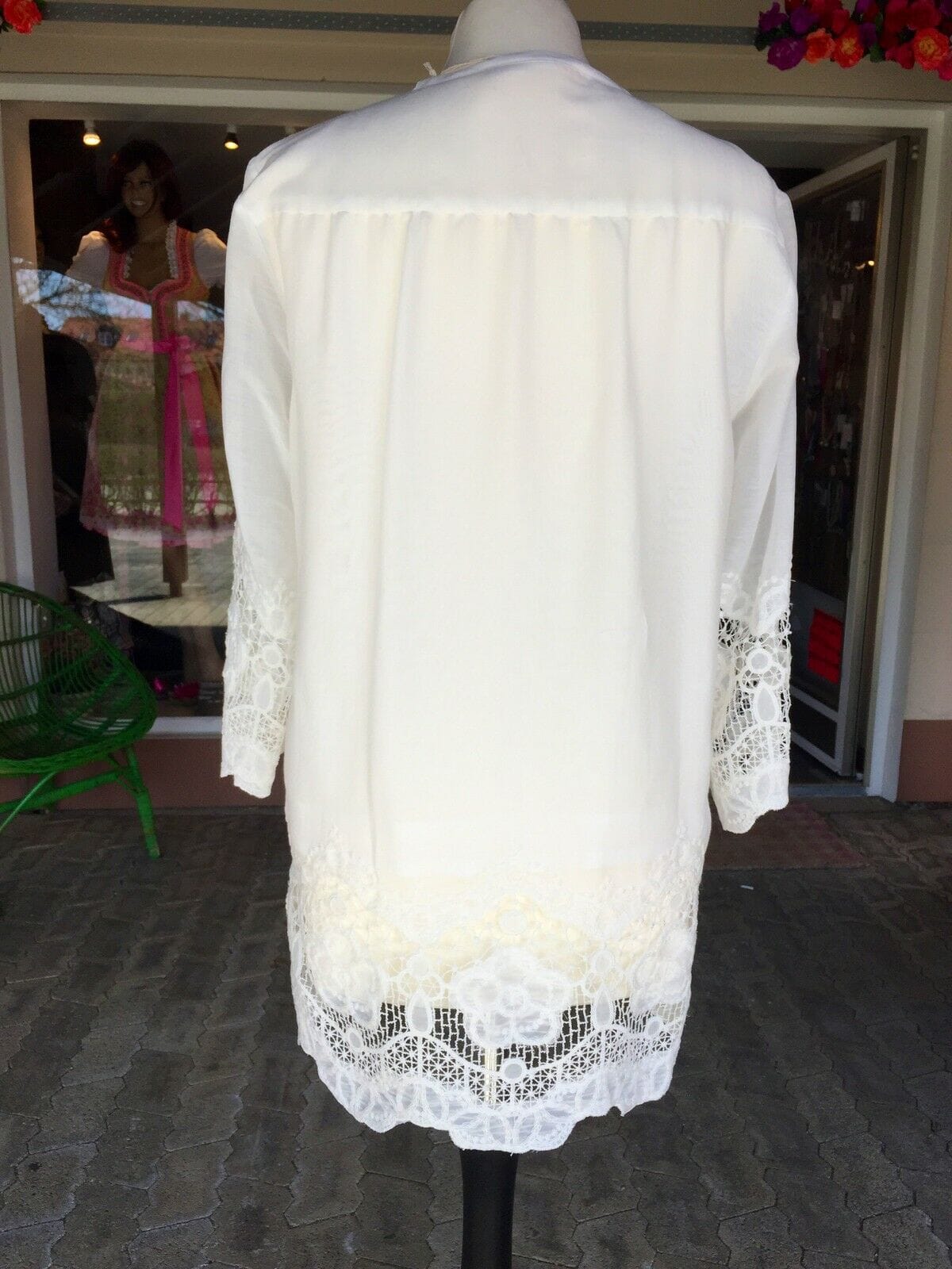 Schluppenbluse, Bluse, von&zu Basset, ecru, langarm Shirt von&zu Basset