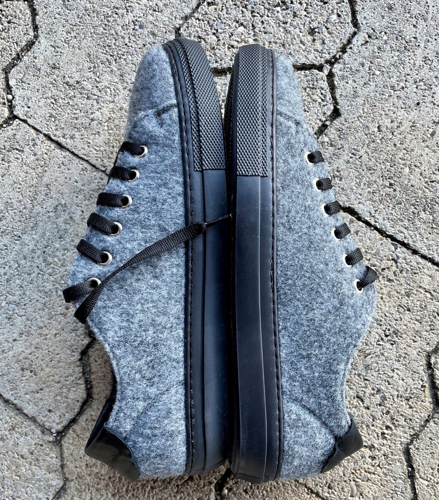 Sneakers Schuhe, Andrea Conti, Filz, Leder, grau Schuhe Andrea Conti