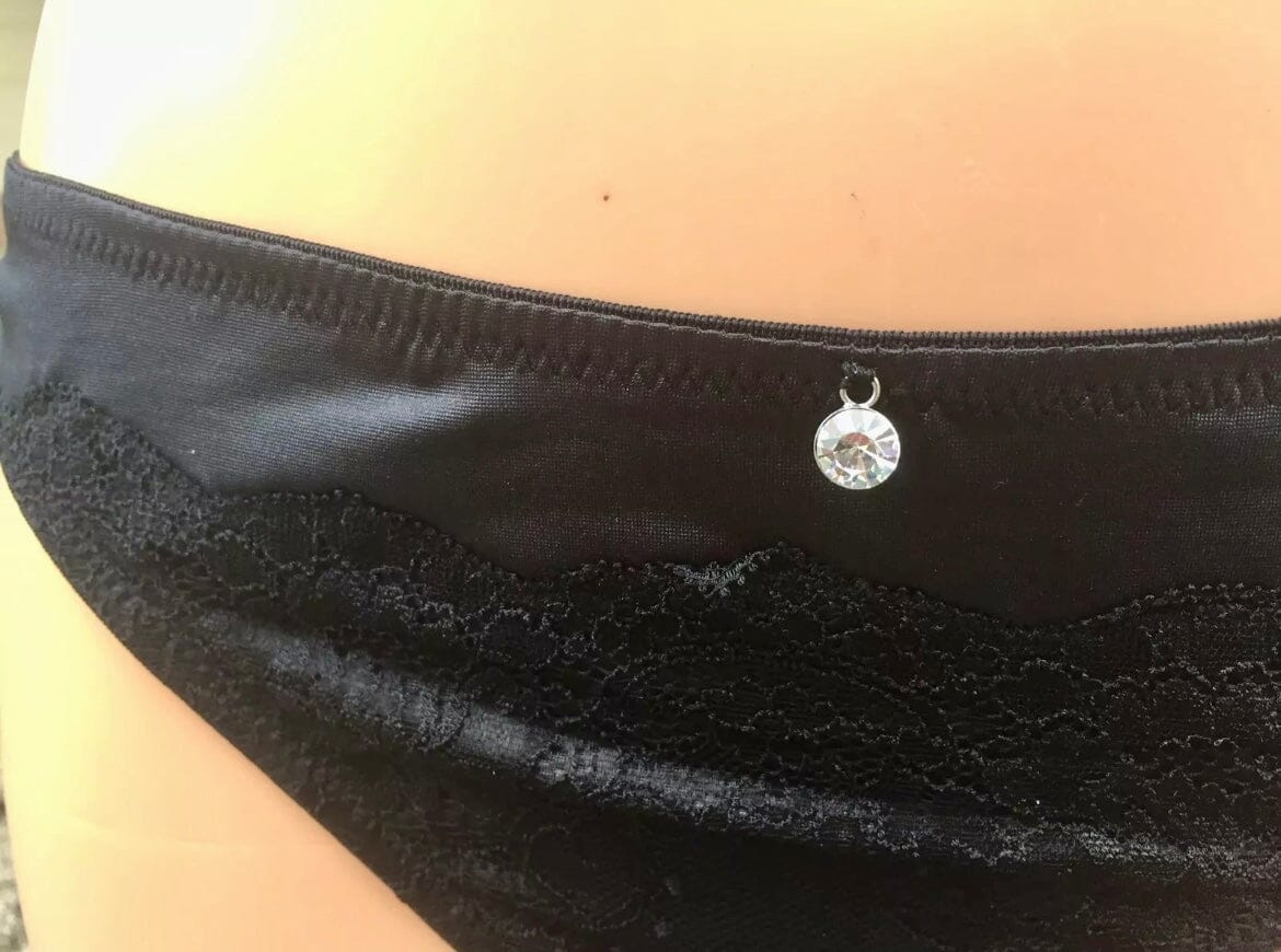String Slip, After Eden, schwarz, Satin Slip After Eden