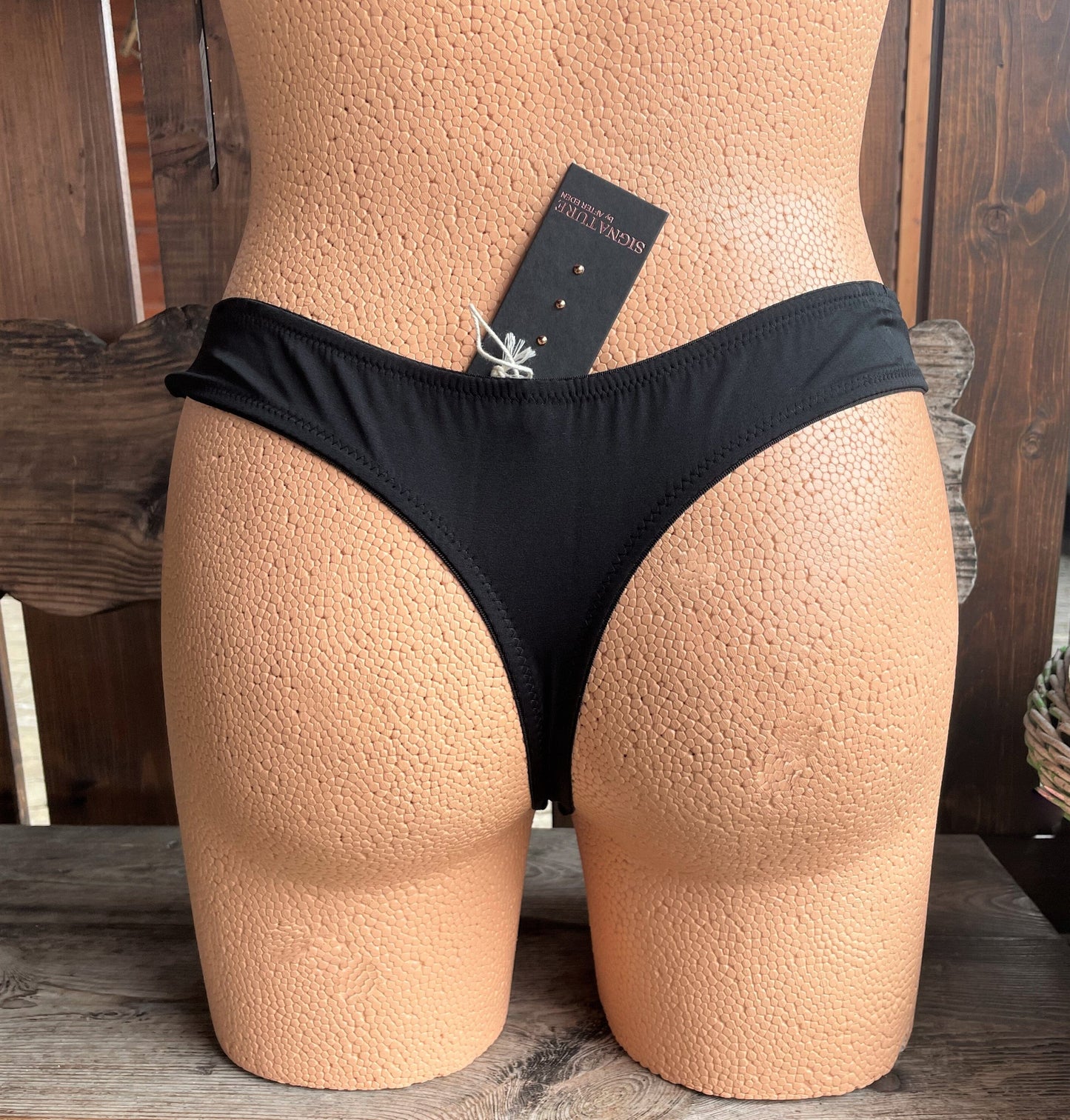 String, Slip, After Eden, schwarz, Spitze, Gr. S Slip After Eden