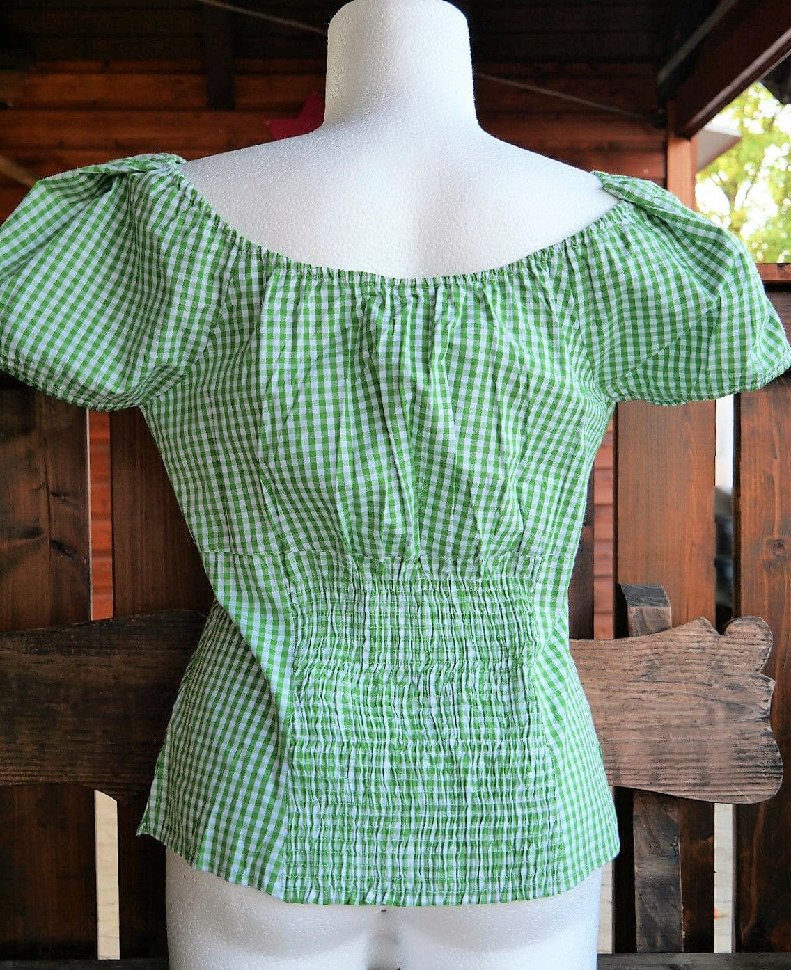 Trachten Bluse, Trachtenbluse, Hammerschmid, hellgrün kariert, Gr. L Bluse Hammerschmid