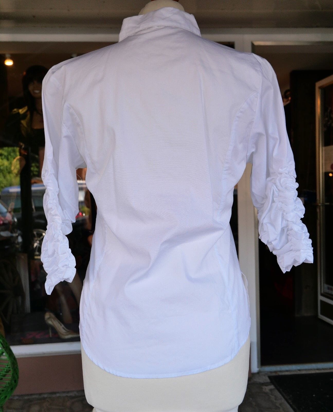 Trachten Bluse, Trachtenbluse, Kristy, Almsach, weiß, 3/4 Arm Bluse Almsach