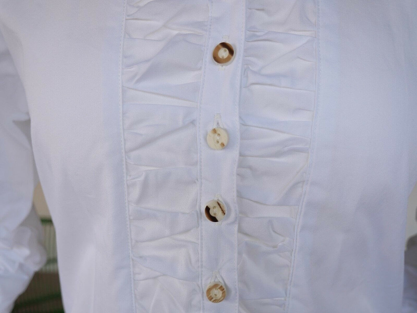 Trachten Bluse, Trachtenbluse, Kristy, Almsach, weiß, 3/4 Arm Bluse Almsach