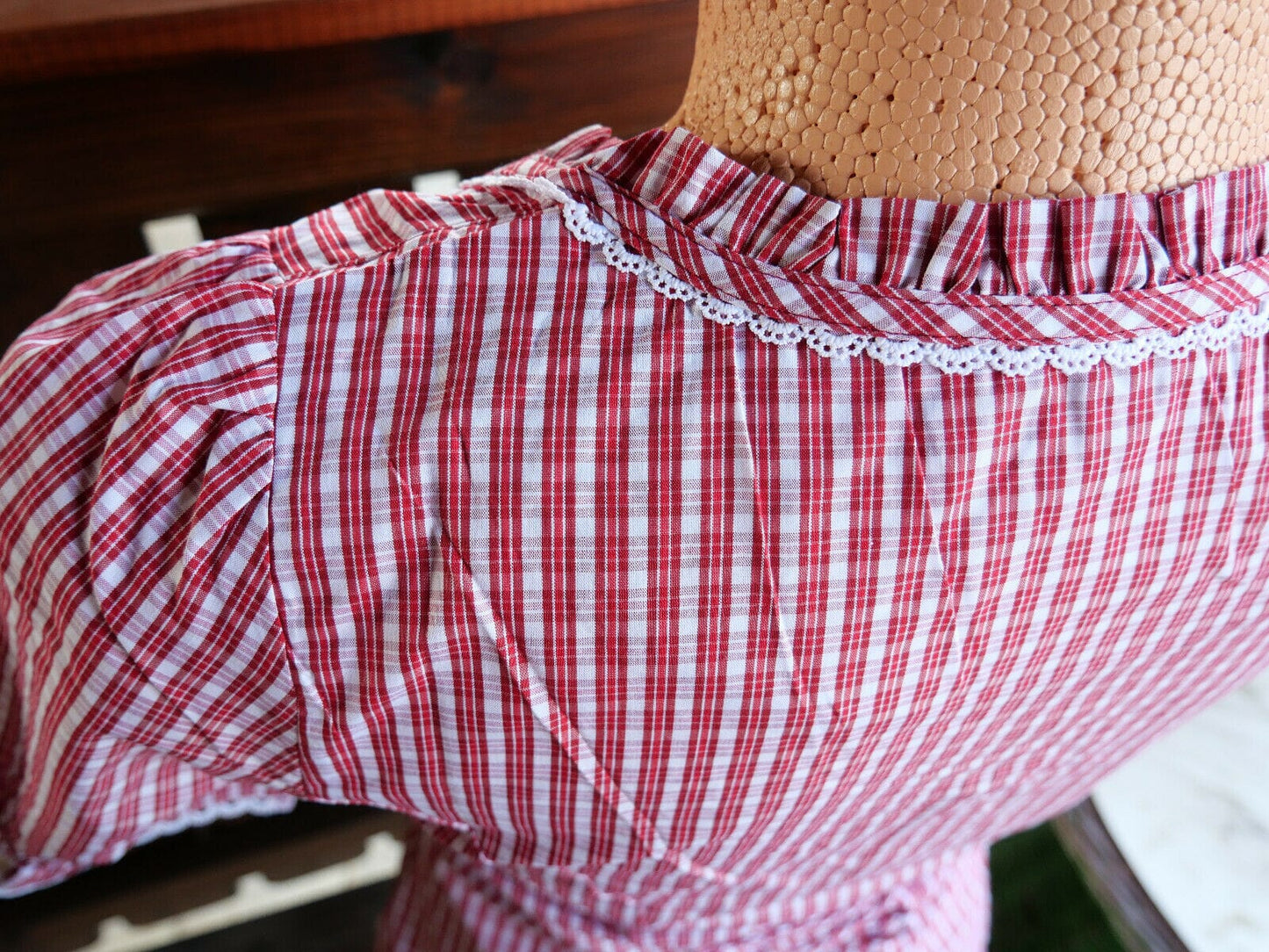 Trachten Bluse, Trachtenbluse, Spieth & Wensky, Neumühl, Rot kariert Bluse Spieth & Wensky