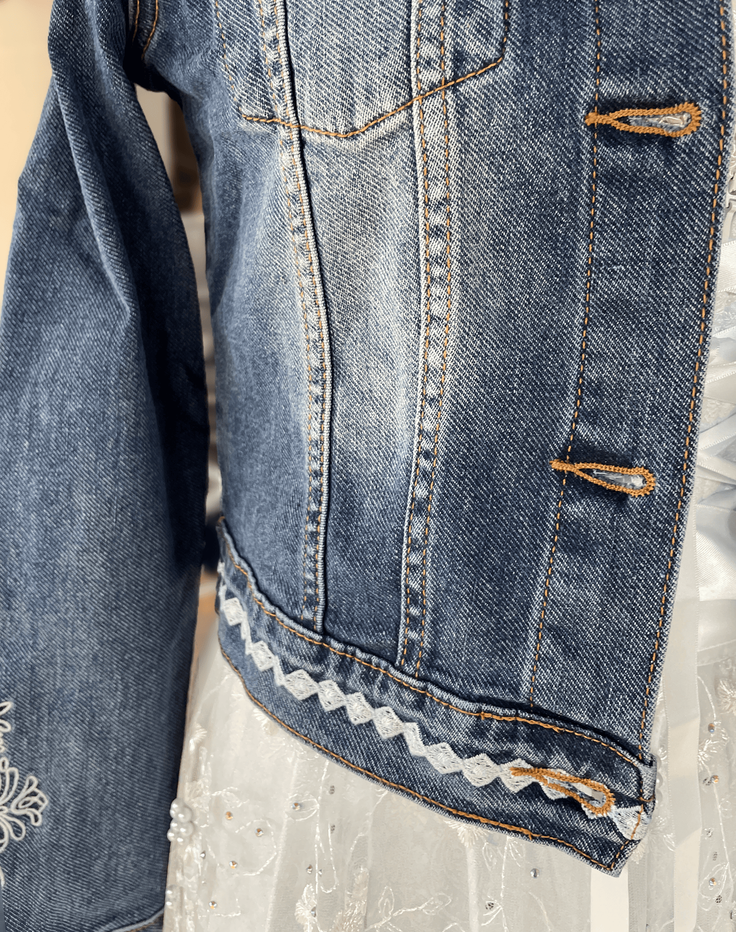 Trachten Jacke, Hangowear, Abby, Jeansjacke Jacke HangOwear