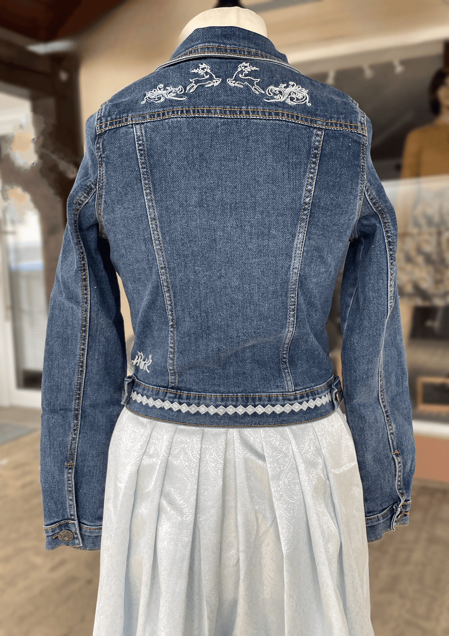 Trachten Jacke, Hangowear, Abby, Jeansjacke Jacke HangOwear