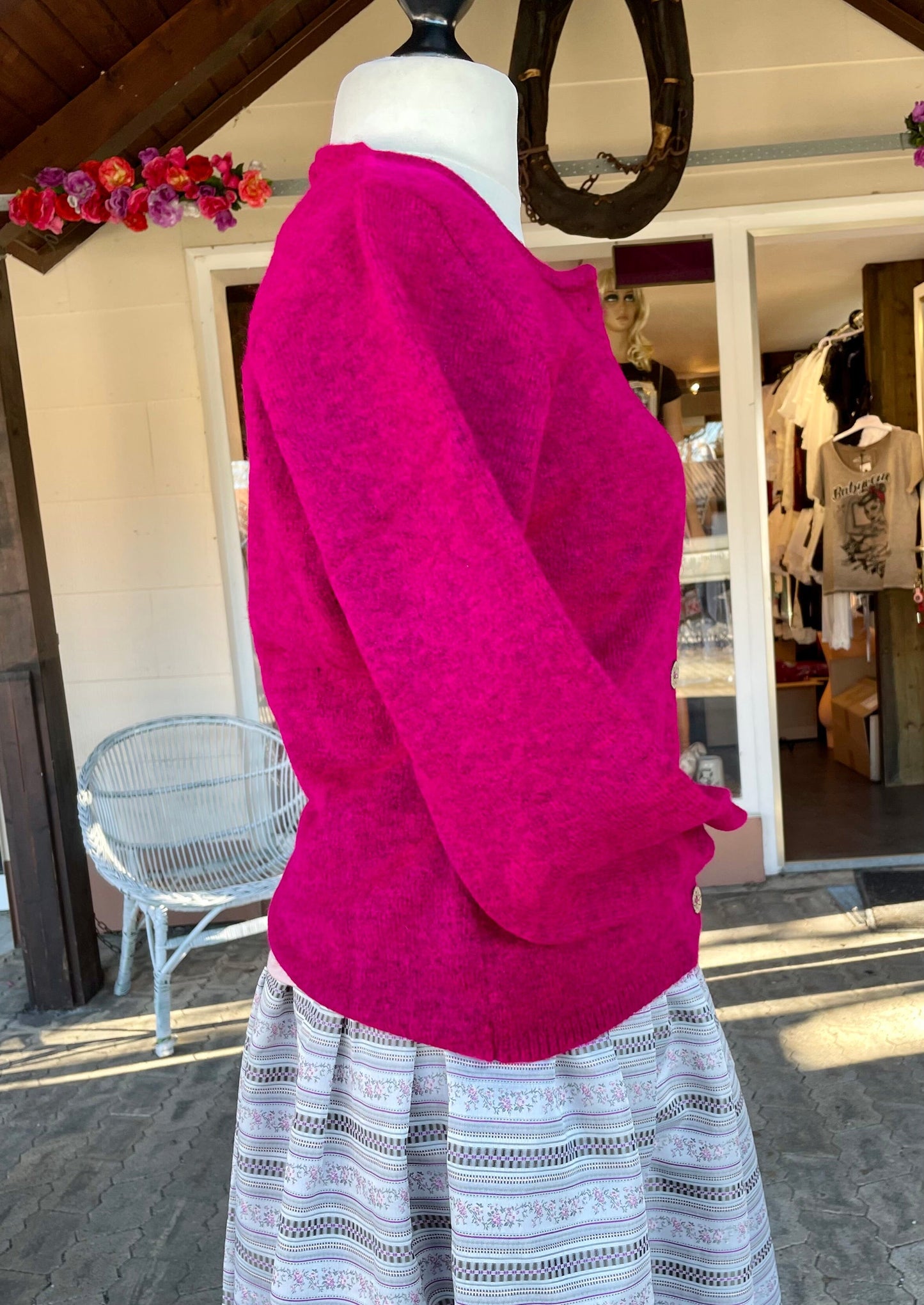 Trachten Jacke, Hangowear, Wega, pink, Strickjacke, Beere Jacke HangOwear