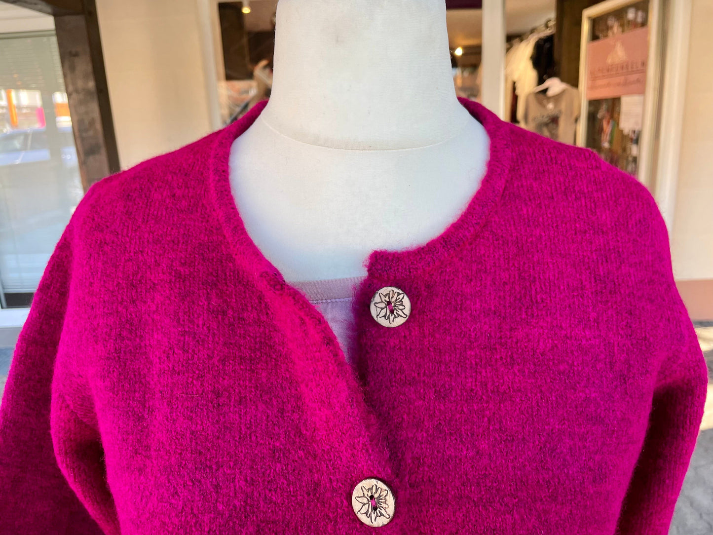 Trachten Jacke, Hangowear, Wega, pink, Strickjacke, Beere Jacke HangOwear