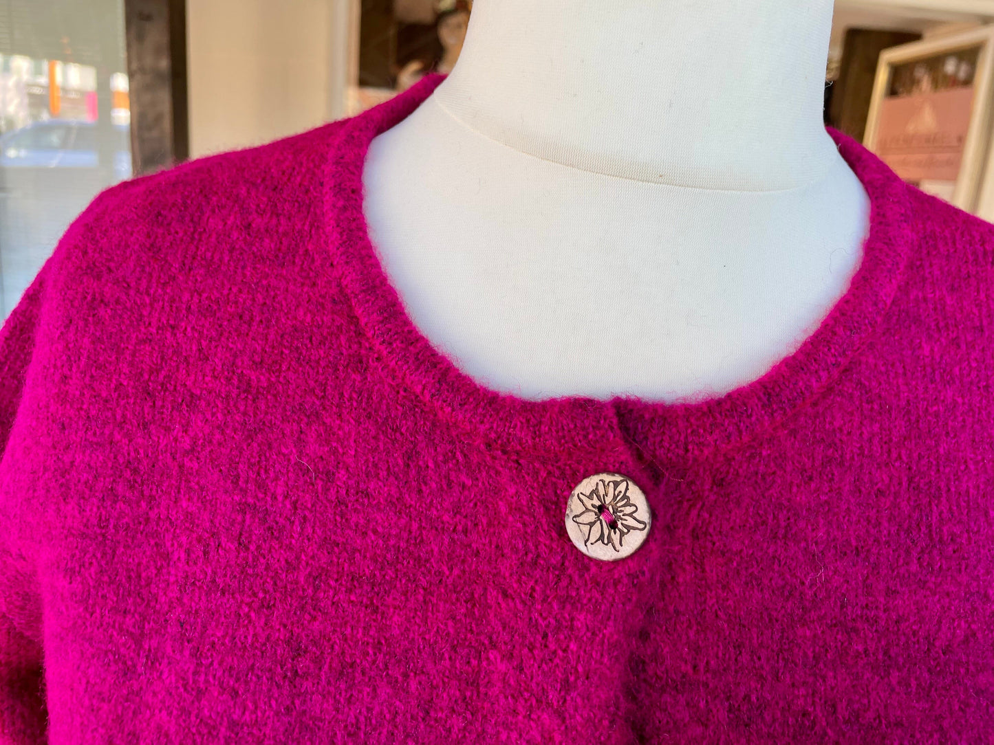 Trachten Jacke, Hangowear, Wega, pink, Strickjacke, Beere Jacke HangOwear