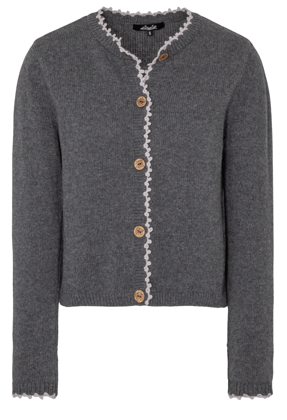 Trachten Jacke, Hangowear, Wilberta, Strickjacke, grau Jacke HangOwear