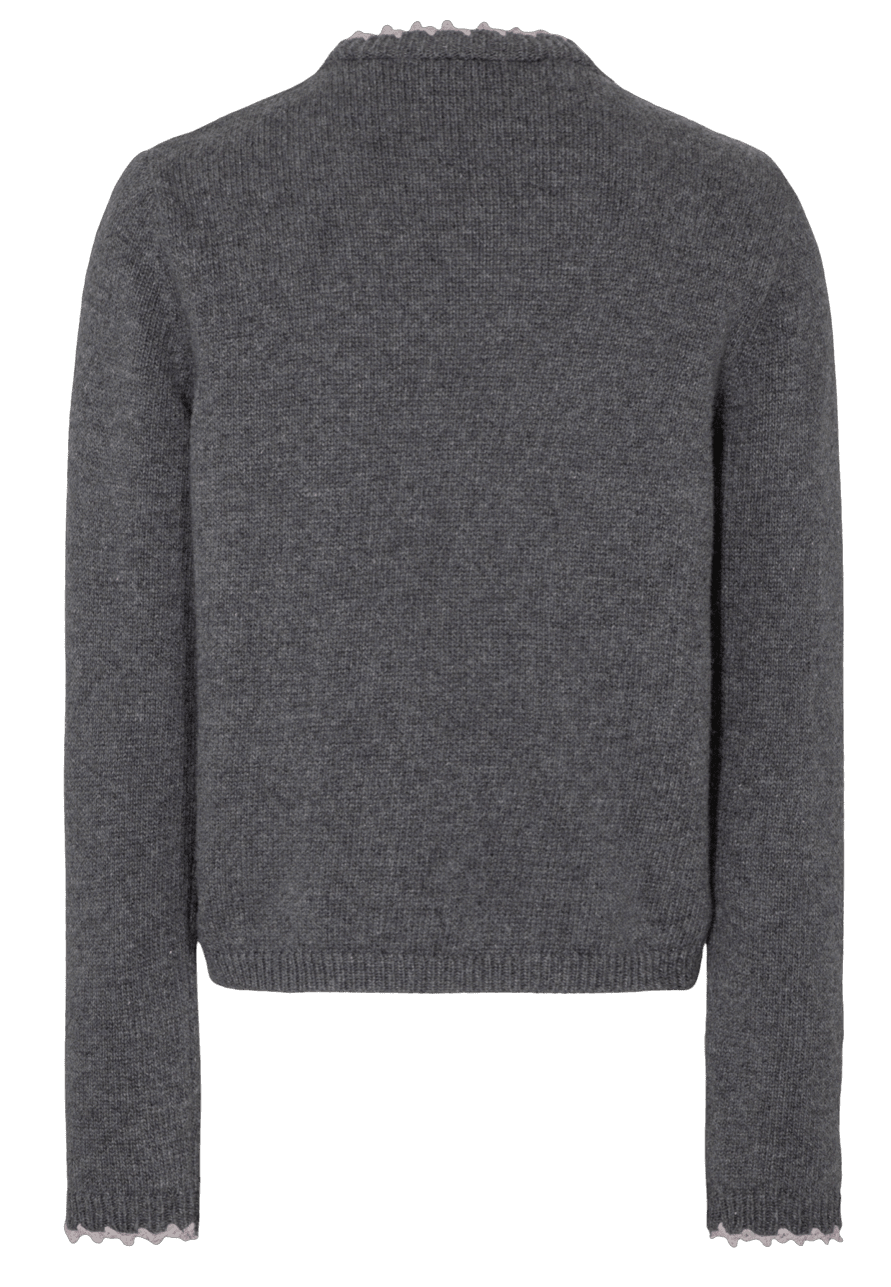 Trachten Jacke, Hangowear, Wilberta, Strickjacke, grau Jacke HangOwear
