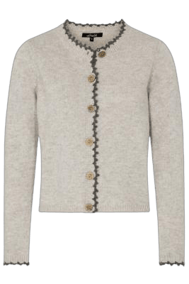 Trachten Jacke, Hangowear, Wilberta, Strickjacke, hellgrau, greige Jacke HangOwear