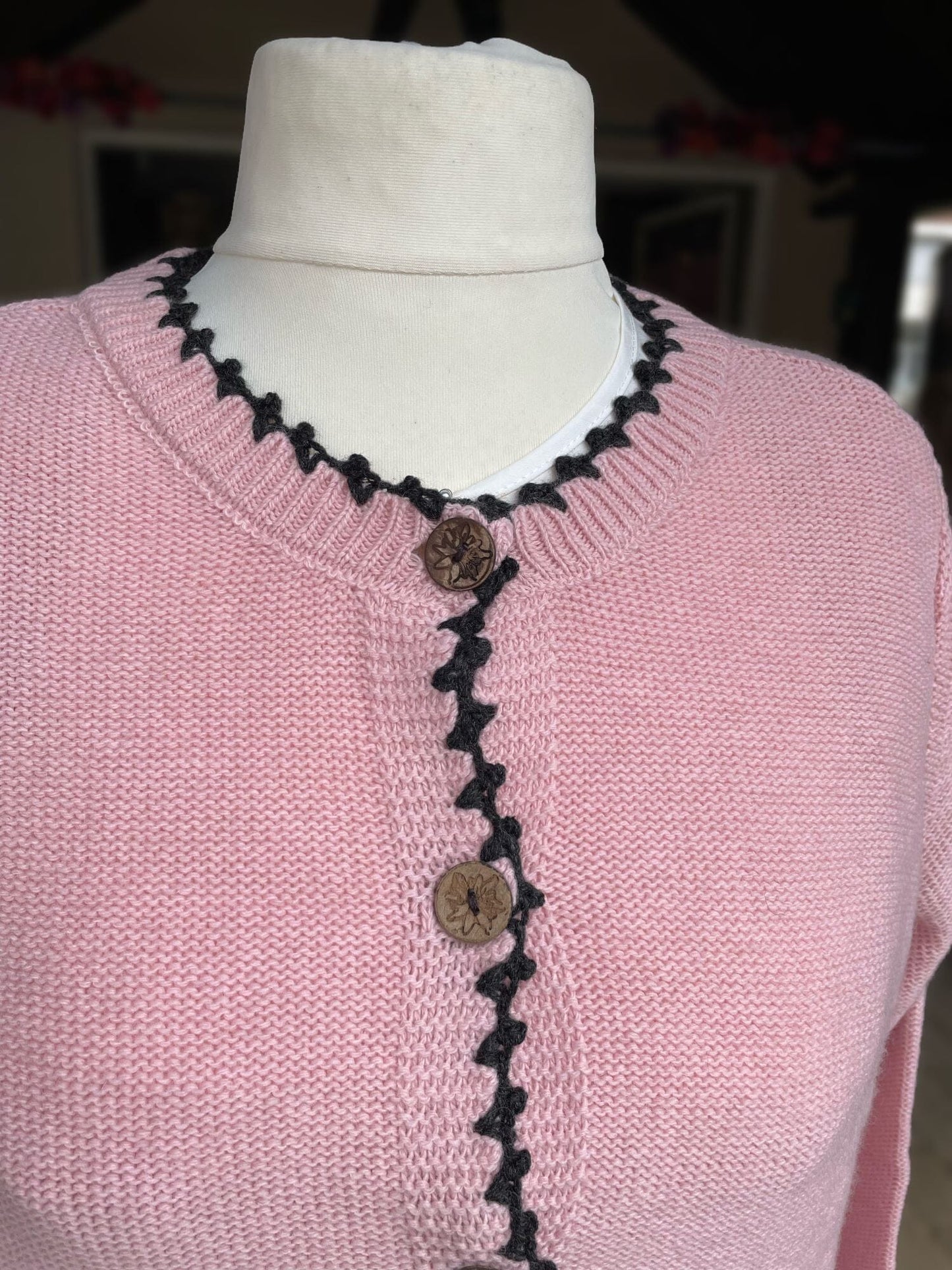 Trachten Jacke, Hangowear, Wilberta, Strickjacke, rosa Jacke HangOwear