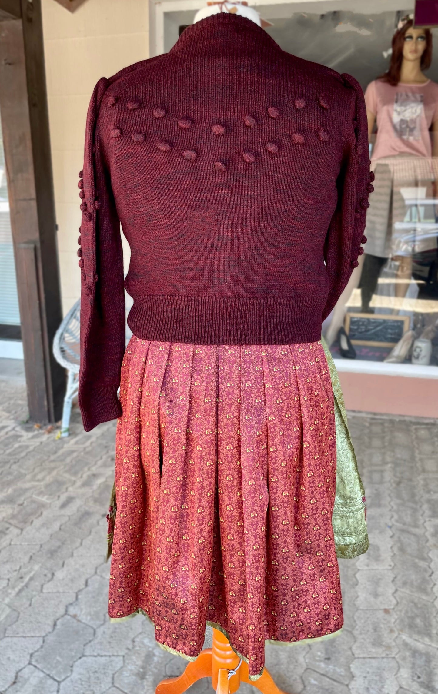 Trachten Jacke, Krüger, Burgund, Rot, Paolia, Strickjacke Jacke Krüger