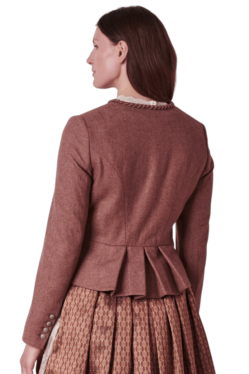 Trachten Jacke, Krüger, Indra, braun mit Schößchen Jacke Krüger