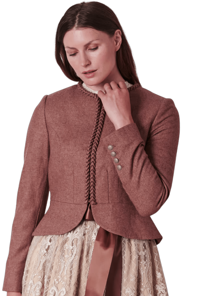 Trachten Jacke, Krüger, Indra, braun mit Schößchen Jacke Krüger