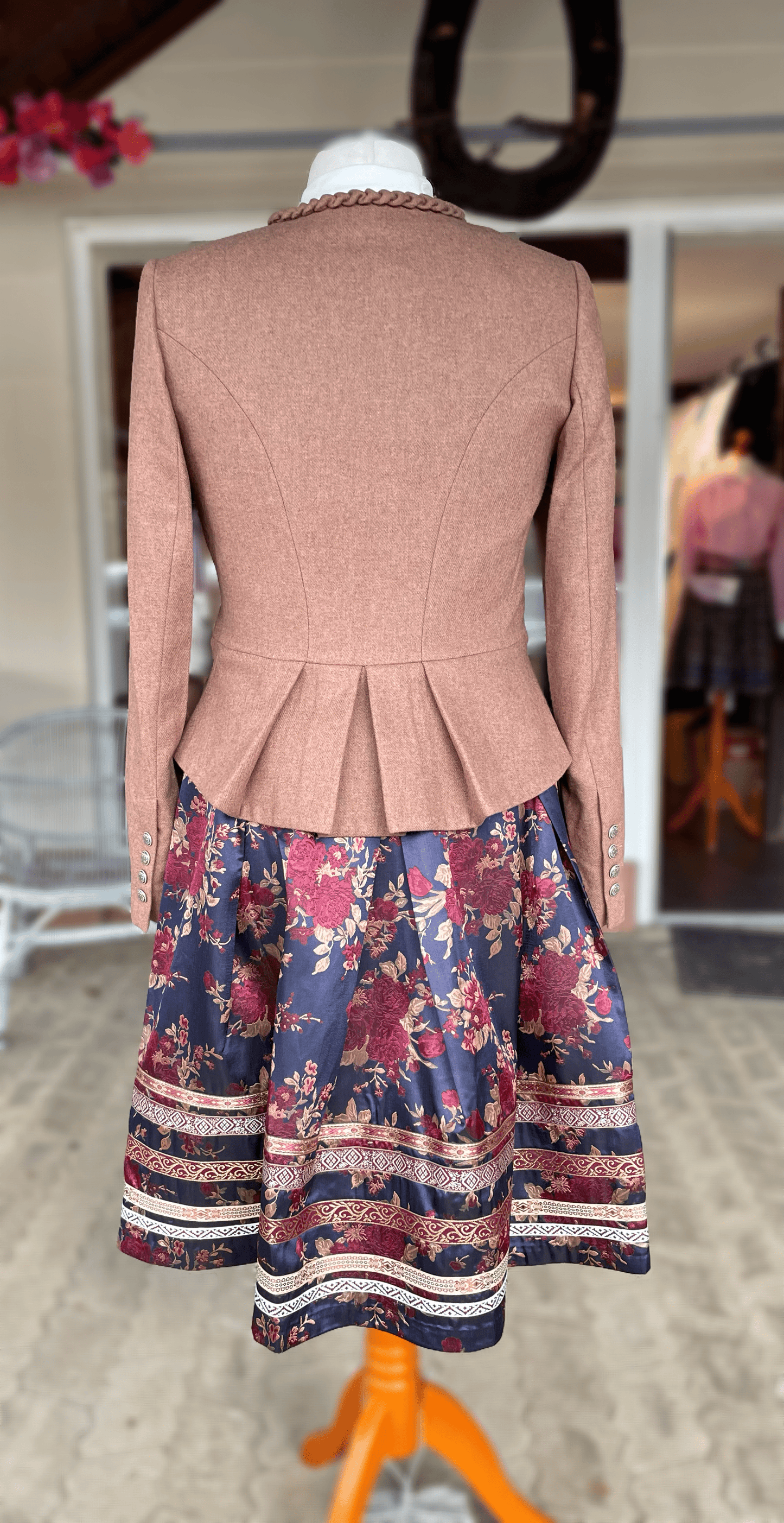 Trachten Jacke, Krüger, Indra, braun mit Schößchen Jacke Krüger