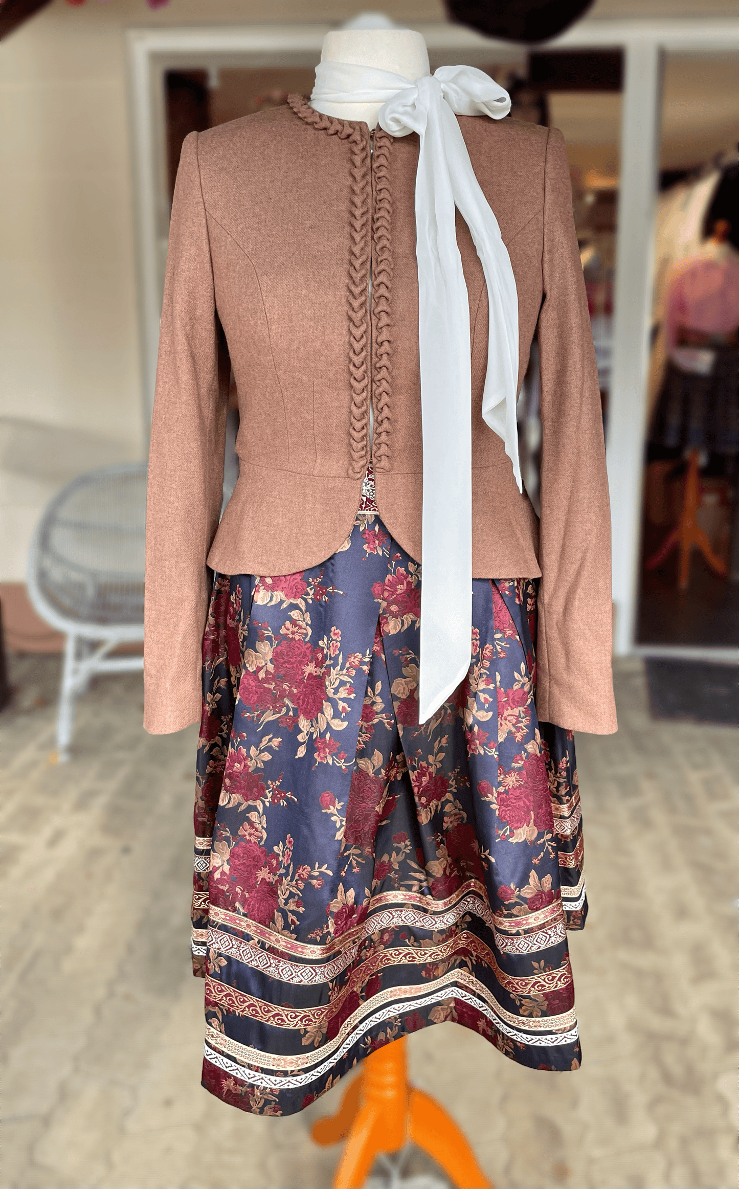 Trachten Jacke, Krüger, Indra, braun mit Schößchen Jacke Krüger