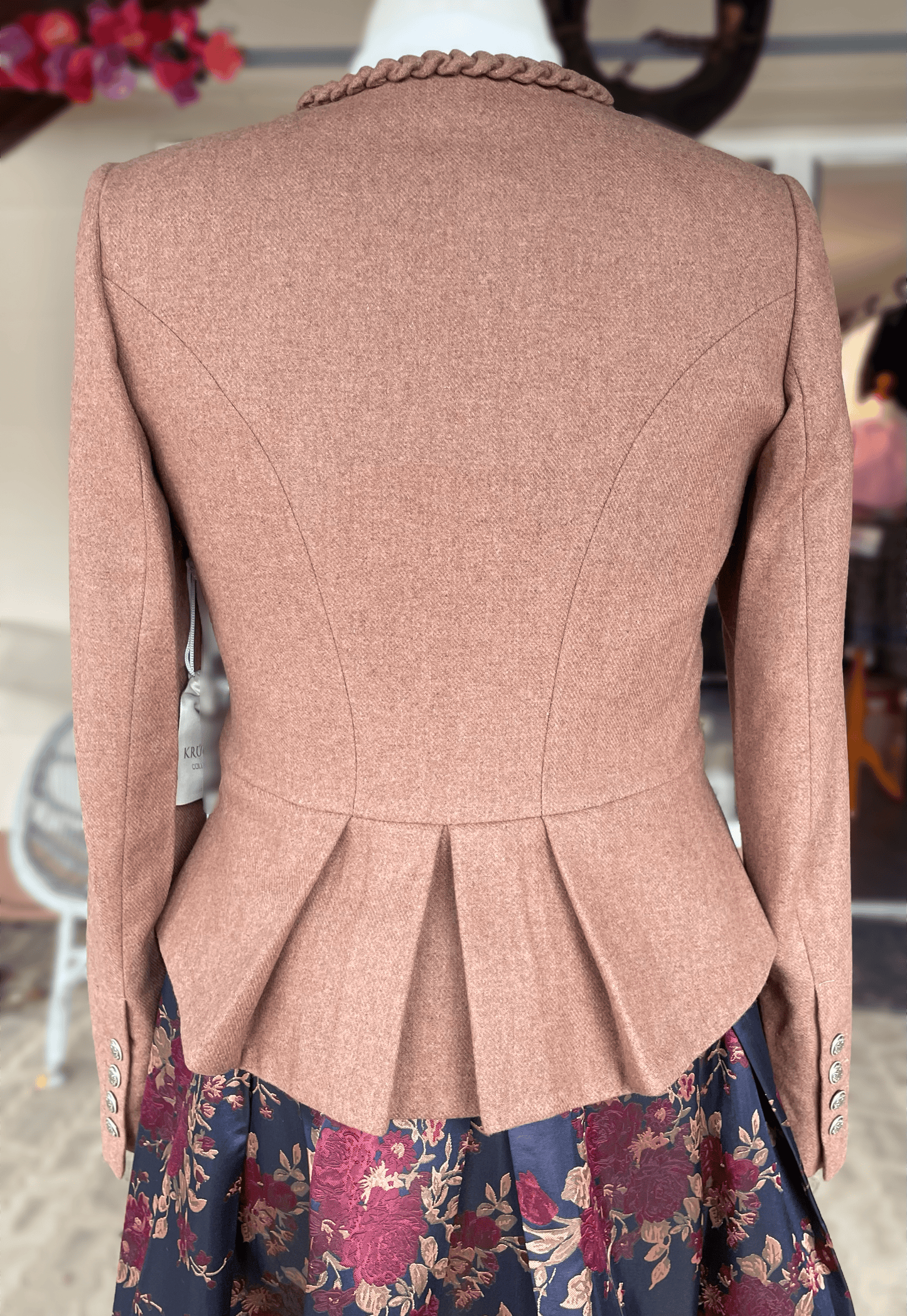 Trachten Jacke, Krüger, Indra, braun mit Schößchen Jacke Krüger