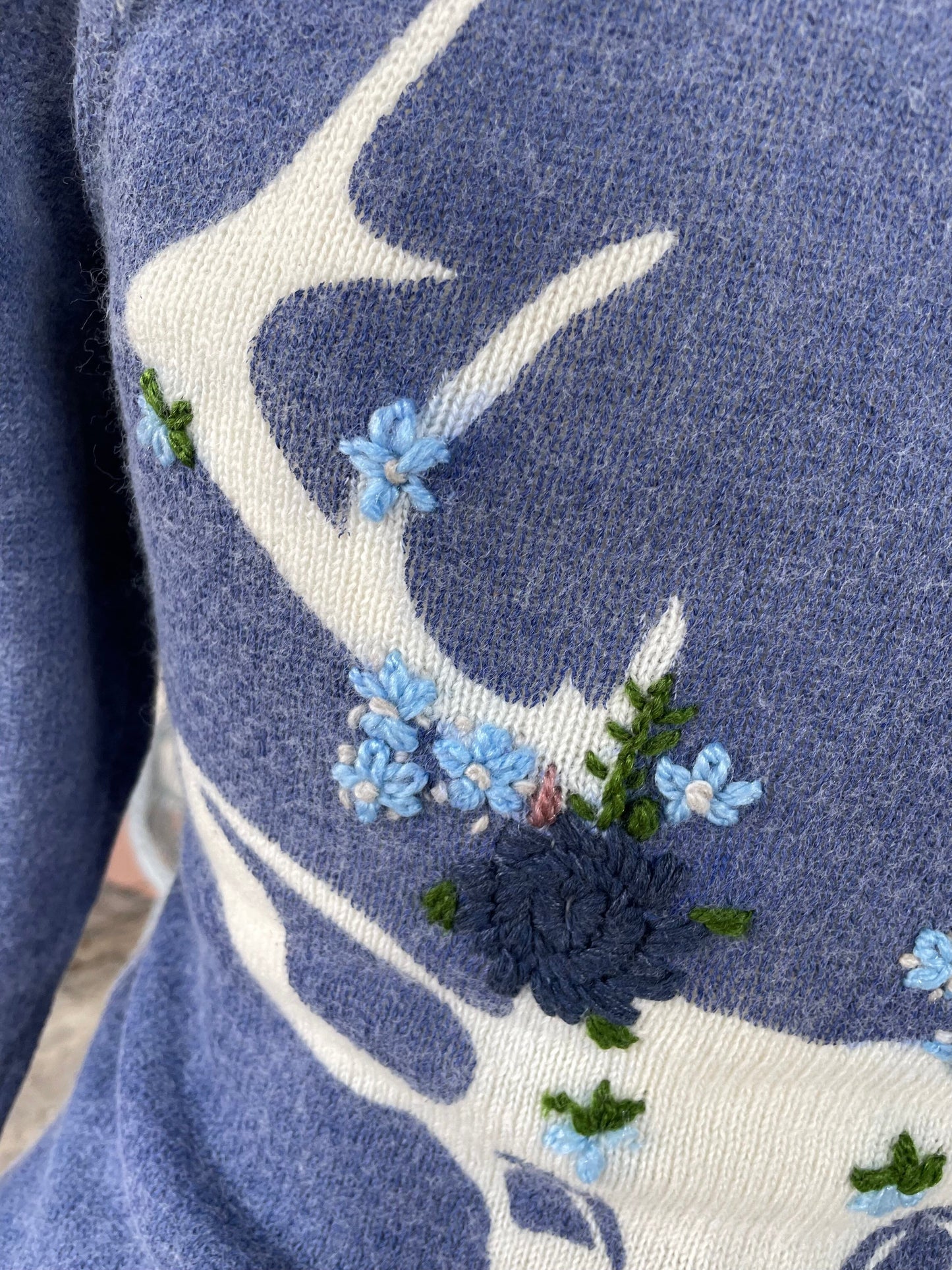 Trachten Jacke, Spieth & Wensky, Horgau Strickjacke blau Hirsch Jacke Spieth & Wensky