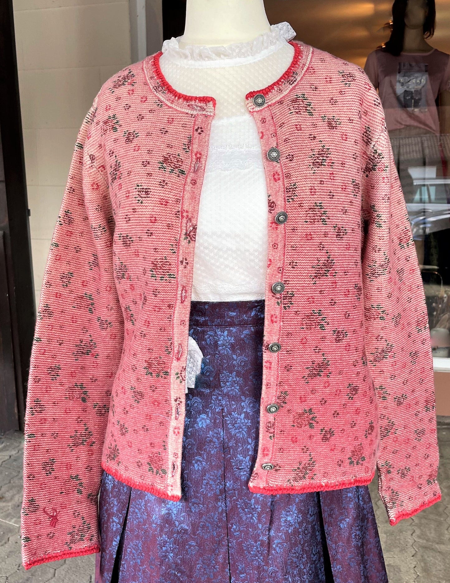 Trachten Jacke, Spieth & Wensky, Katjuscha Strickjacke Rot apricot Jacke Spieth & Wensky
