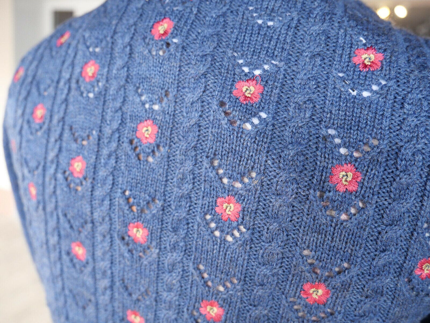 Trachten Jacke, Spieth & Wensky, Nostalgie, jeansblau/Himbeer Jacke Spieth & Wensky