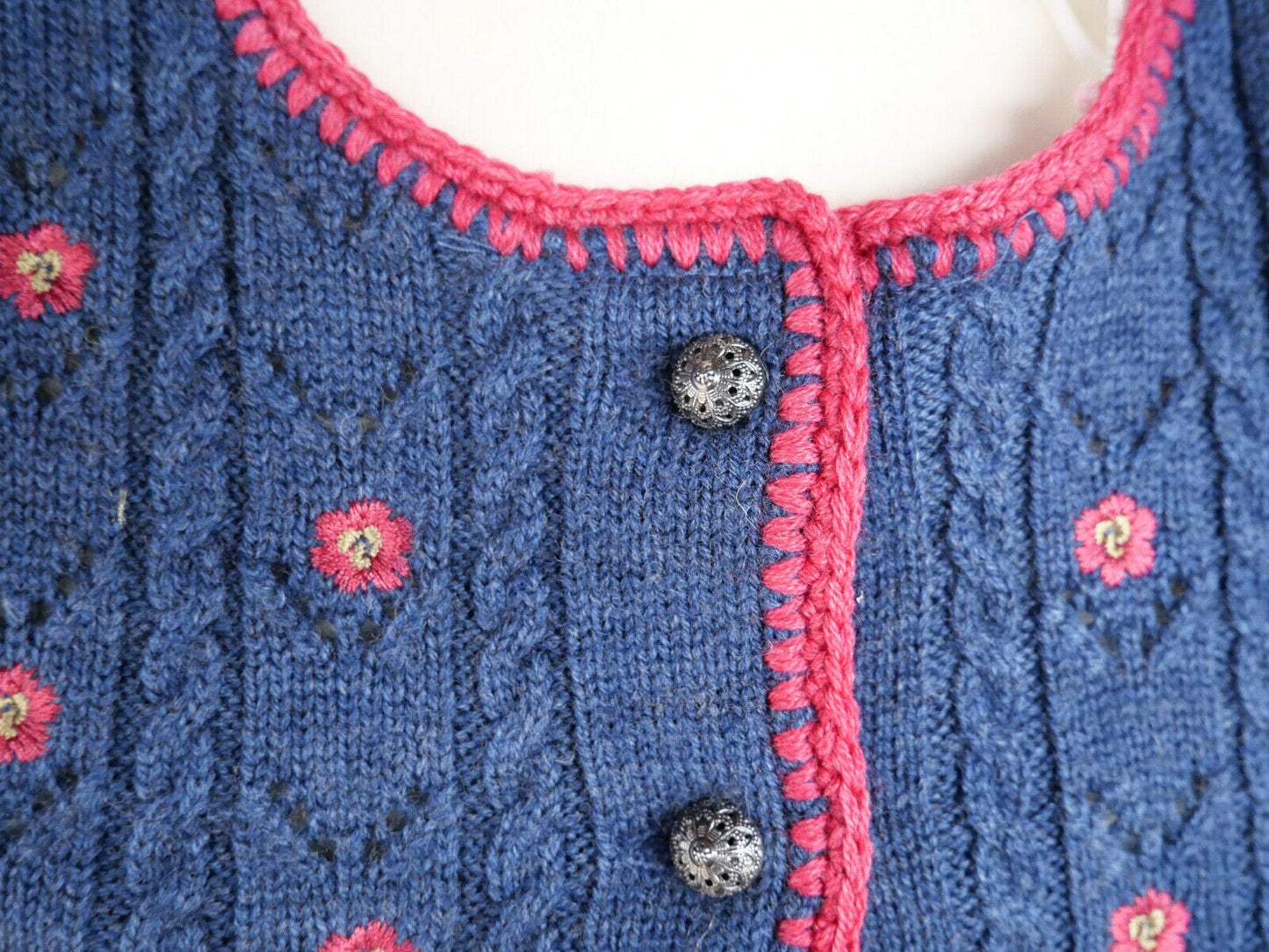 Trachten Jacke, Spieth & Wensky, Nostalgie, jeansblau/Himbeer Jacke Spieth & Wensky