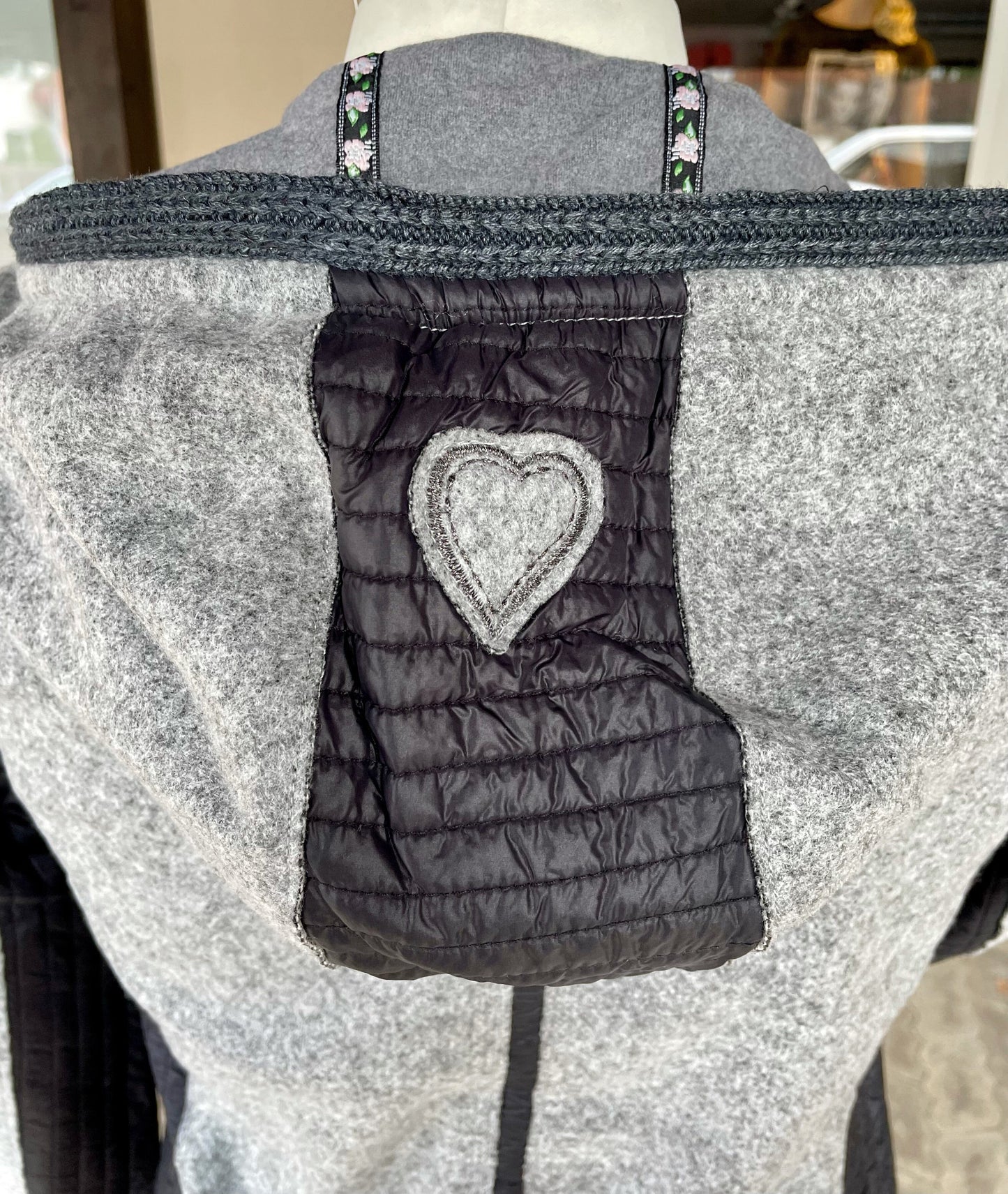 Trachten Jacke, Spieth & Wensky, Sabine, grau/schwarz, Walkoptik Jacke Spieth & Wensky